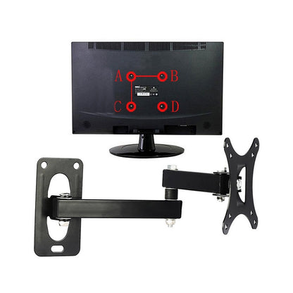 180°+360° Swivel & -10° to +10° Tilt Wall Mount | Max: 15KG for 10”-26” TVs/Monitors | TVB-CP101