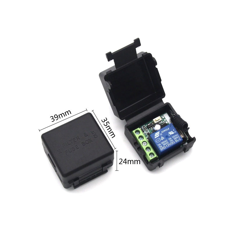 433MHz Door Access RF Transmitter 2PCS with 12V 1CH Relay Receiver | KEY-ZFK1-1-433MHZ-2