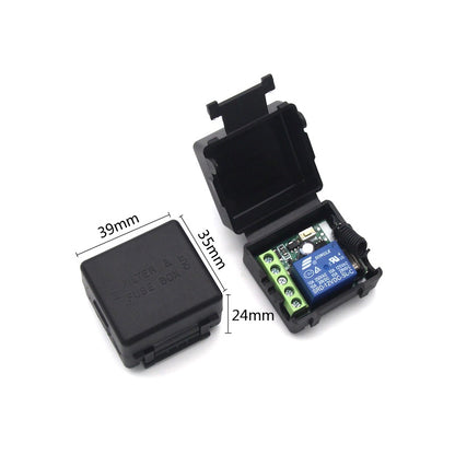 433MHz Door Access RF Transmitter 2PCS with 12V 1CH Relay Receiver | KEY-ZFK1-1-433MHZ-2