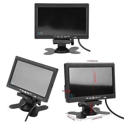 7" IPS Monitor with 2 BNC/AV/RCA for CCTV & Vehicles (DC9-36V) | LCD700