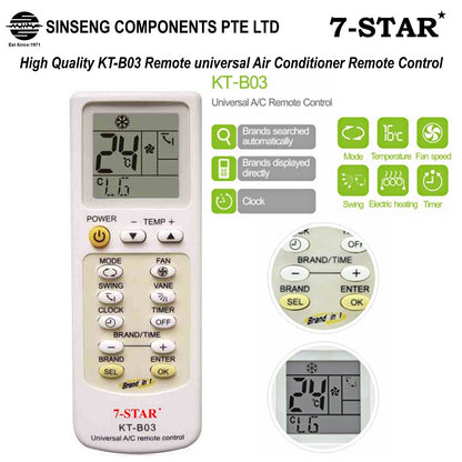 Universal Aircon Remote Control for All ACs (Auto-Search) | KT-B03