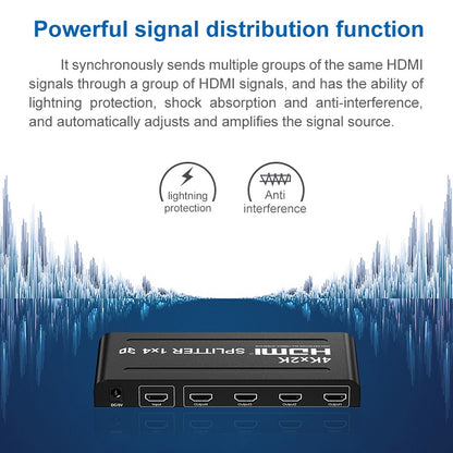4K 1x4 HDMI Splitter/Distributor 1 Input 4 Output | HM104