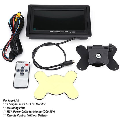 7" IPS Monitor with 2 BNC/AV/RCA for CCTV & Vehicles (DC9-36V) | LCD700