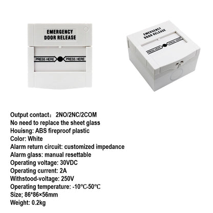 Resettable Breakglass Emergency Exit Release Button | DA-BG(RESETTABLE)