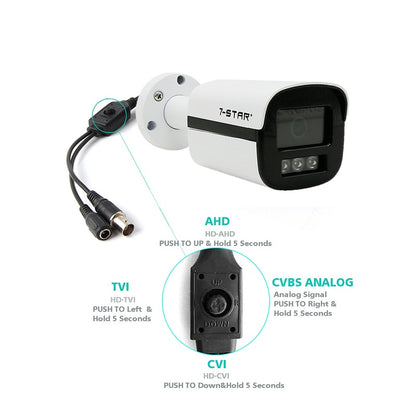 1080P 2.8mm SONY Lens Outdoor Bullet Camera - AHD CVI TVI CVBS Hybrid 4-in-1 | SH106/2.8