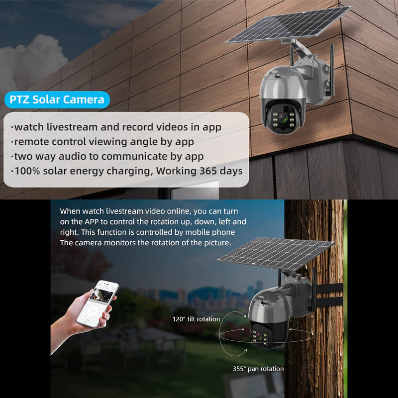 4MP Solar IP Camera for 24/7 Surveillance | Q5 Wifi/4G