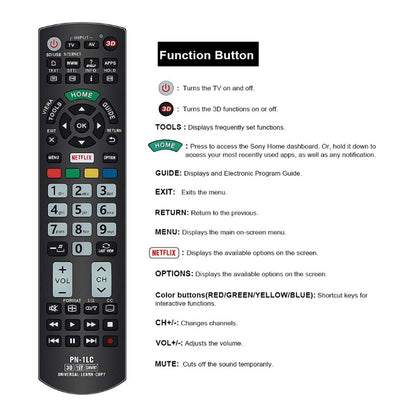 Universal Remote for All Panasonic TVs (Smart Function) | RMPN1