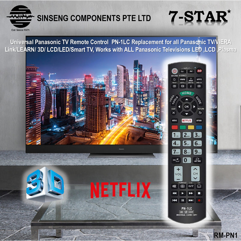 Universal Remote for All Panasonic TVs (Smart Function) | RMPN1