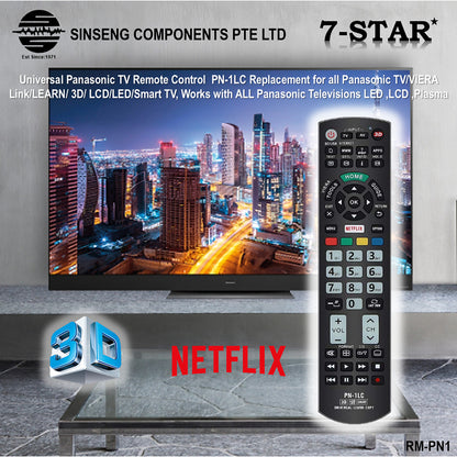 Universal Remote for All Panasonic TVs (Smart Function) | RMPN1