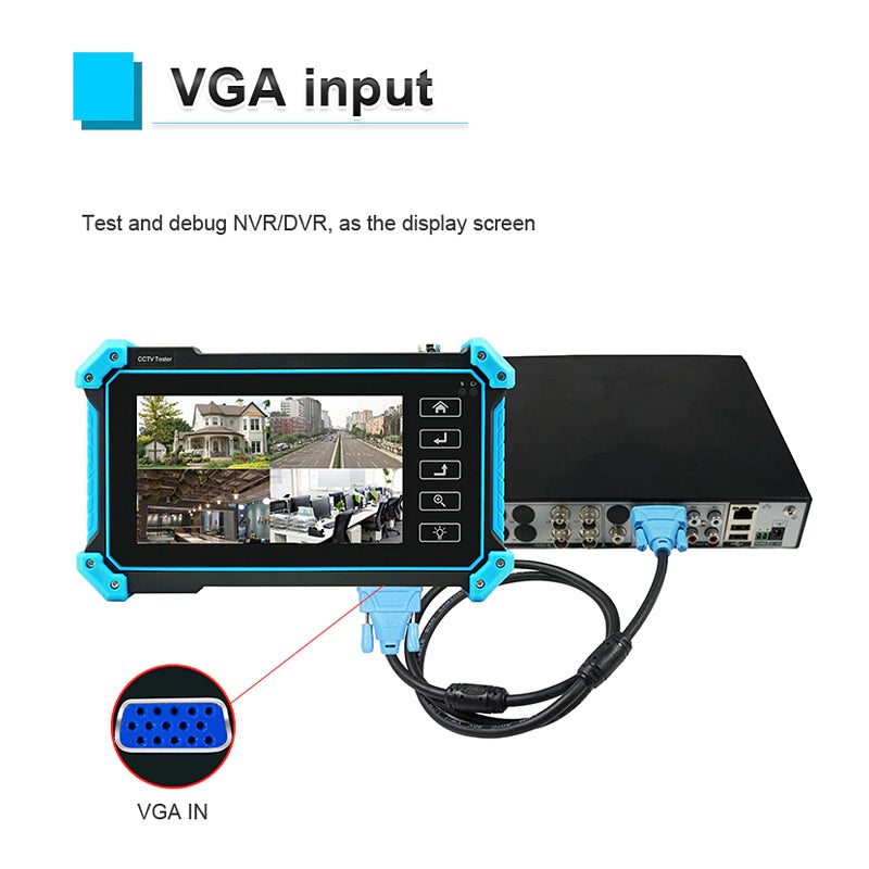 4K 5.4'' Touch Screen CCTV Tester with Cable Tracer | CT5400U-CT