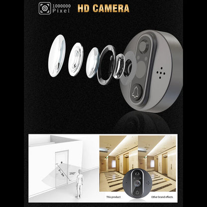 Wifi Battery Wireless Doorbell Door Viewer with 4.3'' IPS Screen | DB-TYR9