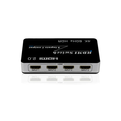 5x1 HDMI Switch 4K 1080P | 5-Port HDMI Switcher with Remote Control | HS51-4K