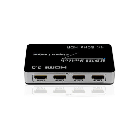 5x1 HDMI Switch 4K 1080P | 5-Port HDMI Switcher with Remote Control | HS51-4K