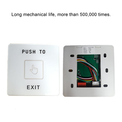 Door Release Push-to-Exit Button for Access (White) | DA-ECF01-W