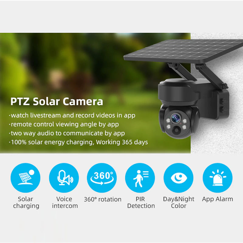 2MP Mini Solar PTZ IP Camera | Q2 WIFI / 4G
