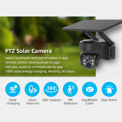 2MP Mini Solar PTZ IP Camera | Q2 WIFI / 4G