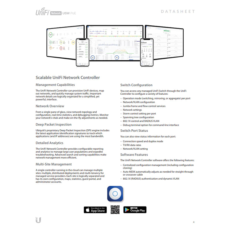 Ubiquiti UniFi 24 Port PoE Switch 95W | UBQ-USW-24-POE