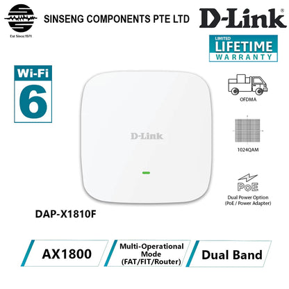 D-Link WIFI 6 AX1800 Indoor Dual-Band Access Point | DL-DAP-X1810F