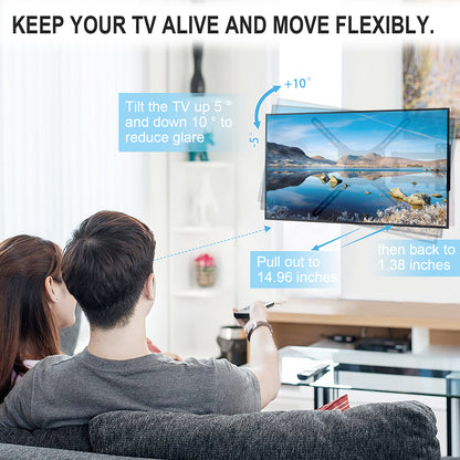 26” to 55” Tilt Wall Mount VESA TV/Monitor Bracket | Max Weight: 30KG | Model: TVB-C37