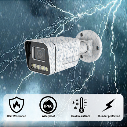 5MP/8MP IP67 ColorVu PoE Bullet Camera with IR, Audio & Mic | SC1057FC-A & SC1087FC-A