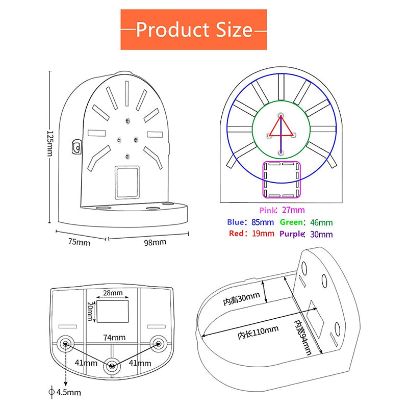 Universal White Bracket for CCTV/IP/Dome/Turret Camera | BRACKET95
