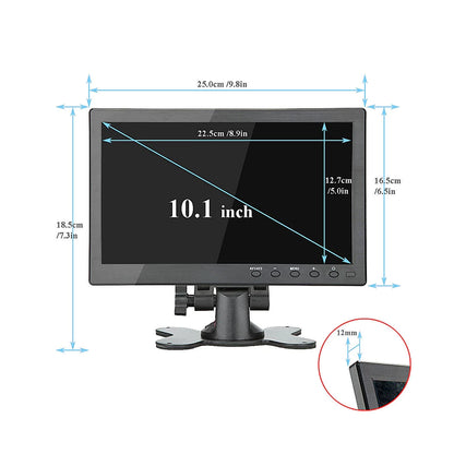 10" IPS LED Monitor (HDMI/VGA/RCA/BNC/USB/Speaker + Remote) | LED1010