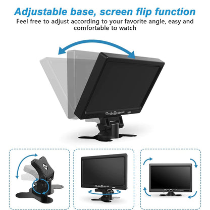 7" IPS LED Monitor (HDMI+VGA+RCA+Speaker+Remote) | DC9–36V | LED1007