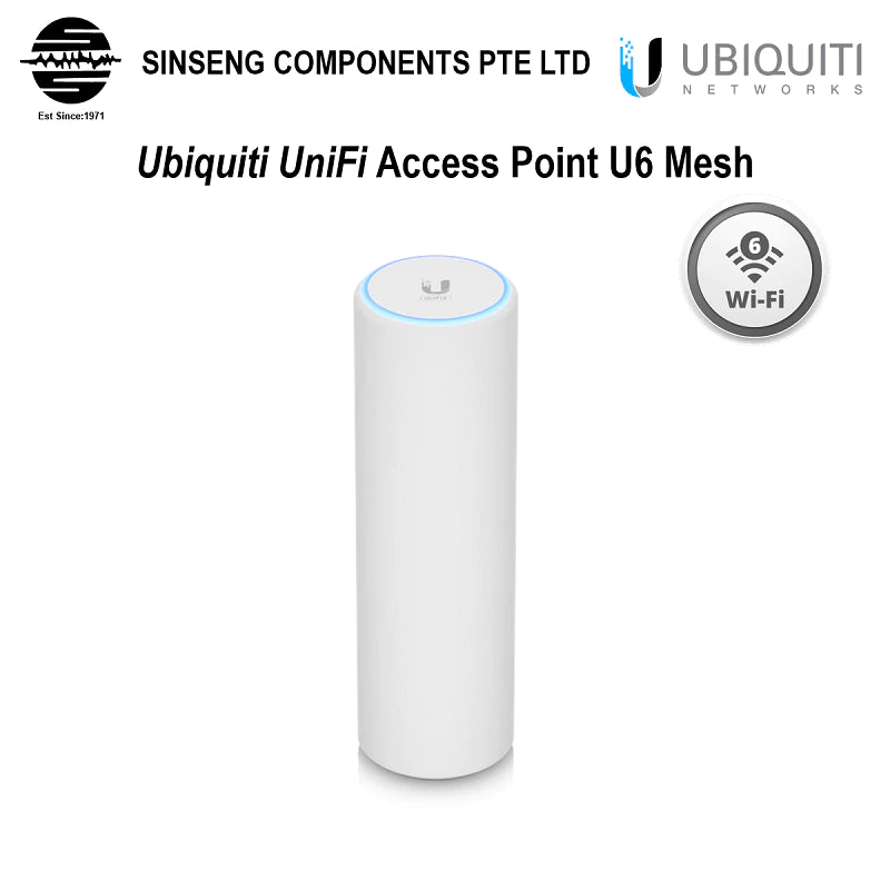 UbiQuiti U6-MESH UniFi 6 4x4 WiFi 6 Access Point Designed for Mesh Applications U6 MESH