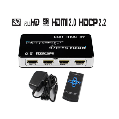 5x1 HDMI Switch 4K 1080P | 5-Port HDMI Switcher with Remote Control | HS51-4K