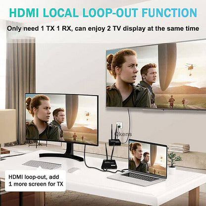 100M Wireless HDMI Extender Kit (Video Transmitter & Receiver) | Full-HD 1080P