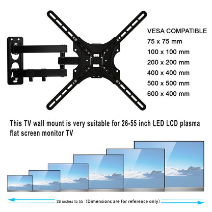 26” to 55” Tilt Wall Mount VESA TV/Monitor Bracket | Max Weight: 30KG | Model: TVB-C37