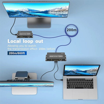 200M 4K KVM HDMI/USB Extender | KVM-E200