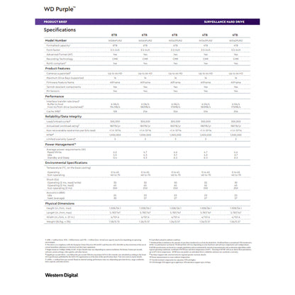 WD Purple Surveillance Hard Disk Local Drive
