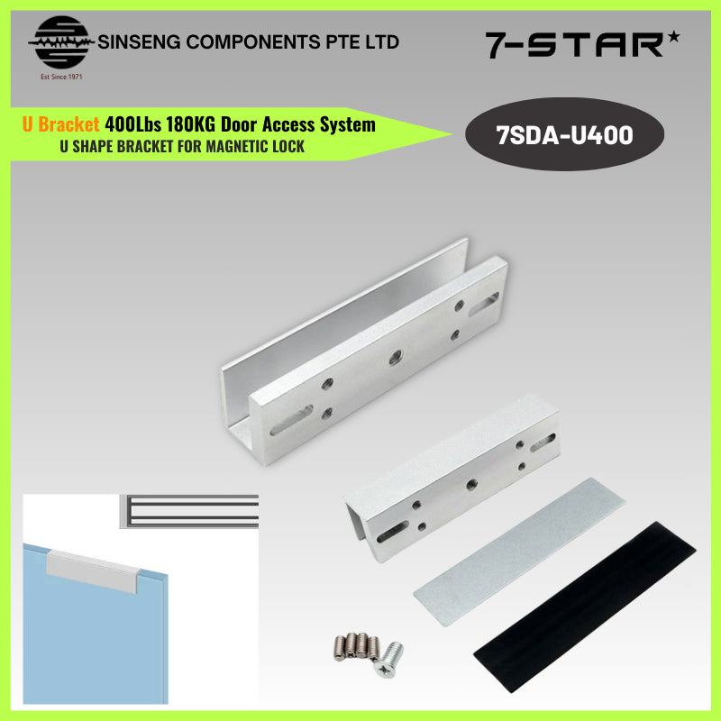 400lbs U Bracket for EM Magnetic Lock (180KG) | 7SDA-U400