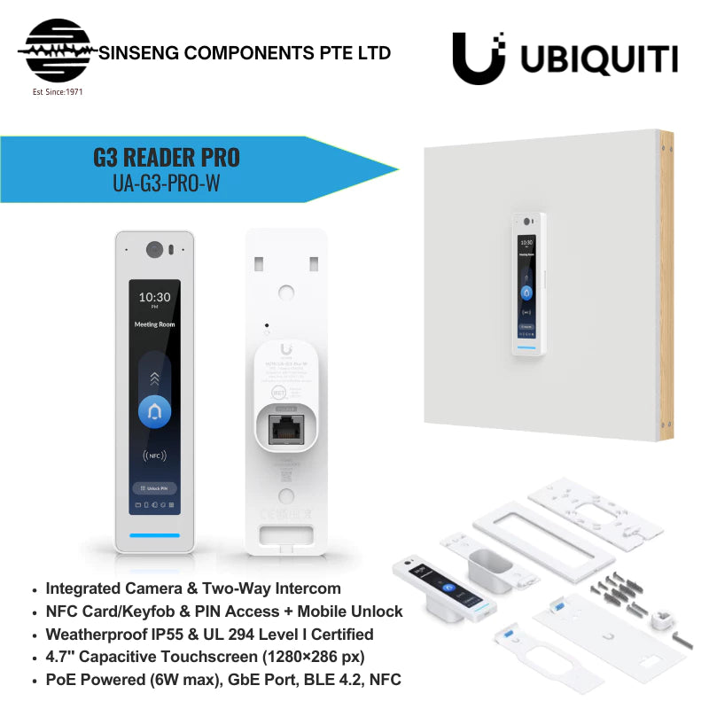 UniFi G3 Reader Pro – NFC, Mobile APP, Keyfob & PIN Access Control | UBQ-UA-G3-PRO-W