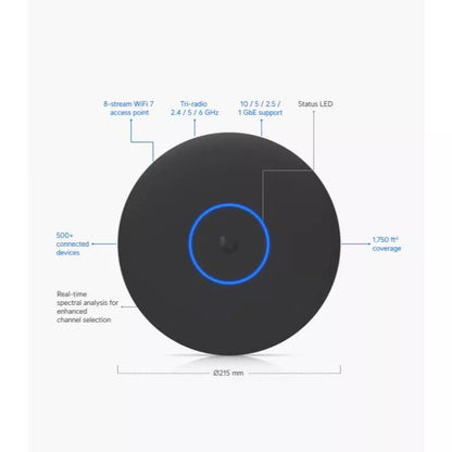 Unifi Black U7 Pro XGS Access Point | U7-PRO-XGS-B