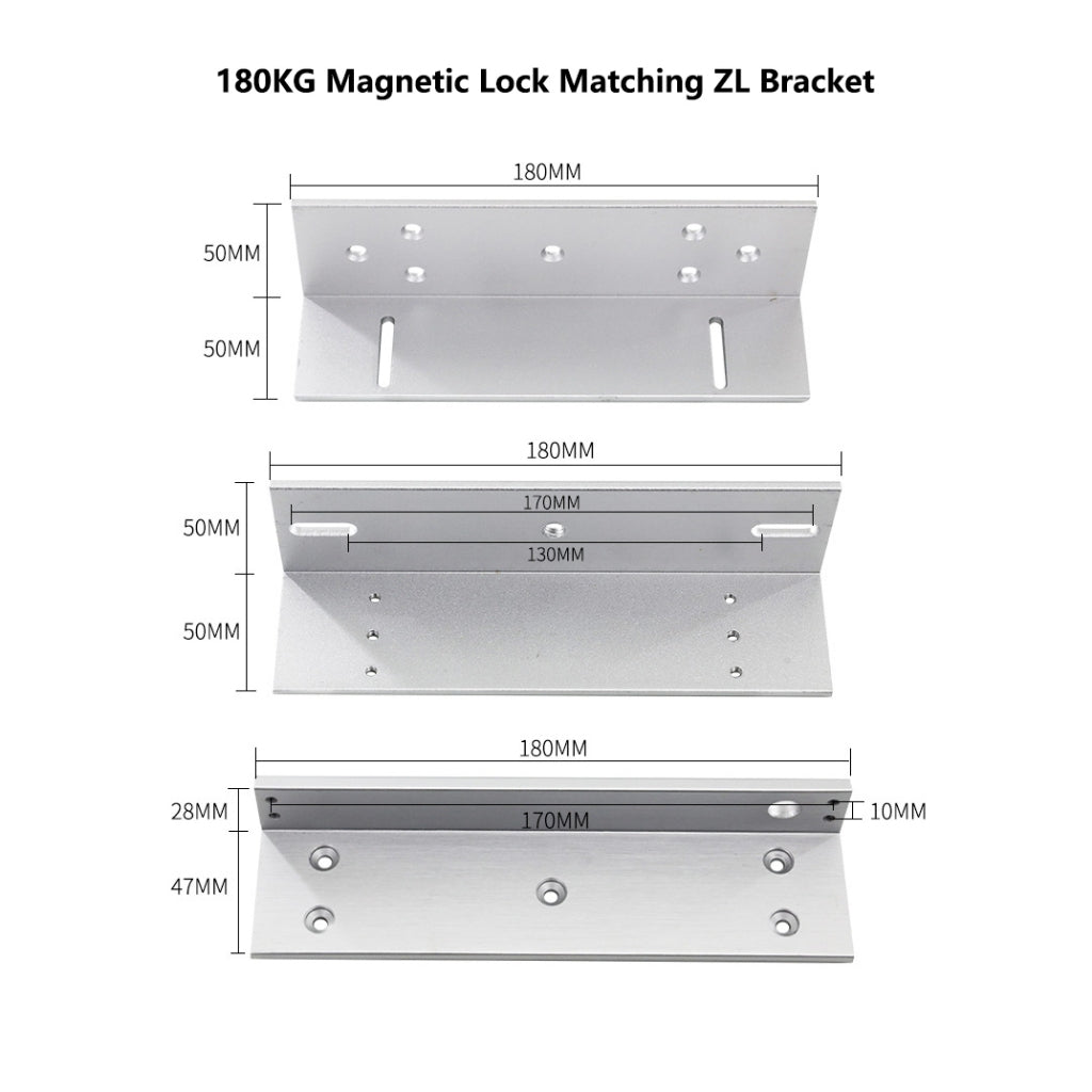 400lbs ZL Bracket for EM Magnetic Lock (180kg) Single Door | 7SDA-ZL400
