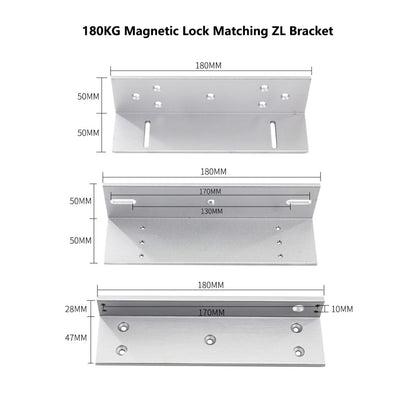 400lbs ZL Bracket for EM Magnetic Lock (180kg) Single Door | 7SDA-ZL400
