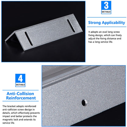 400lbs ZL Bracket for EM Magnetic Lock (180kg) Single Door | 7SDA-ZL400