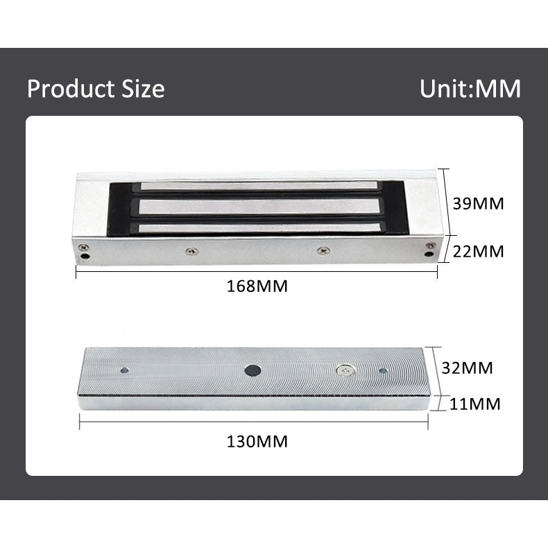 400lbs EM Magnetic Door Lock 12V Access Control (180KG) | 7SDA-EM400