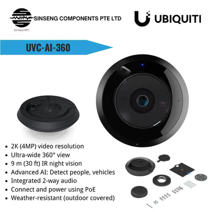 Ubiquiti Unifi Indoor/outdoor 2K PoE Camera With Pan-Tilt-Zoom 360° IP Camera | UBQ-UVC-AI-360