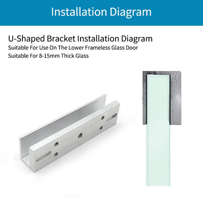 400lbs U Bracket for EM Magnetic Lock (180KG) | 7SDA-U400