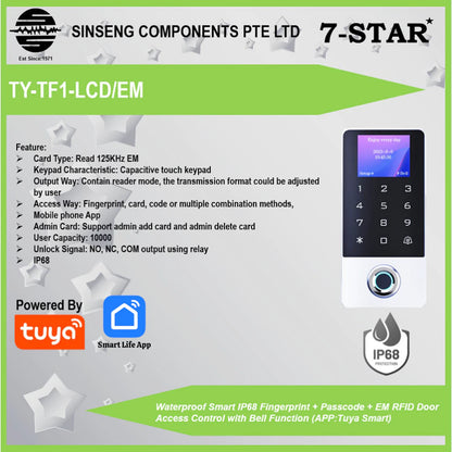 EM RFID Door Access Control with Bell Function | TY-TF1-LCD/EM
