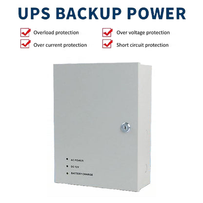 12V 18CH 20AMP CCTV Power Supply Box with UPS Backup | PS20A18W-B