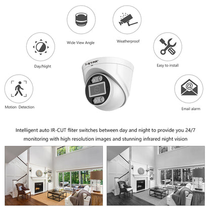 5MP Analog Turret Dome Ultra Wide Angle 2.8mm 4-in-1 Switchable CCTV Camera | SH6105/2.8