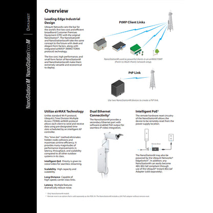 Ubiquiti Unifi airMAX Nano Station M5 5GHz Outdoor Access Point | NSM5