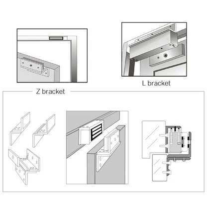 LZ/ZL Bracket for 600lbs Electromagnetic EM Lock | LZ BRACKET