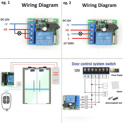 Biometric Wireless Door Remote x3 + Receiver | DA-WRC-3