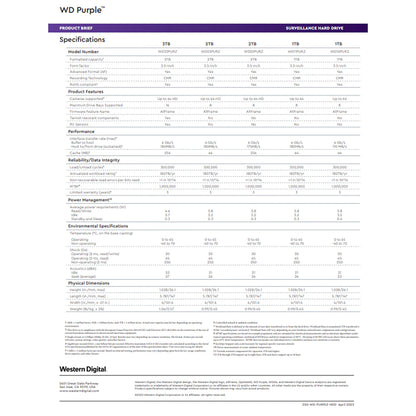 WD Purple Surveillance Hard Disk Local Drive