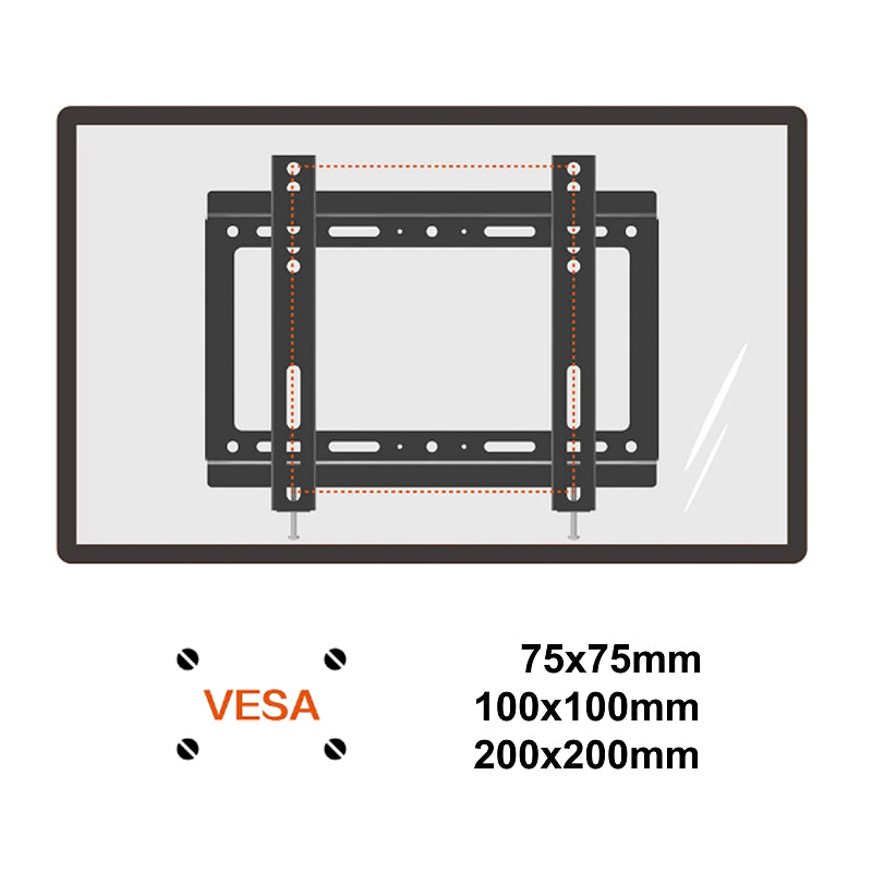 "10''-55'' VESA Wall Mount TV/Monitor Bracket | Max Load 30KG | TVB-F210